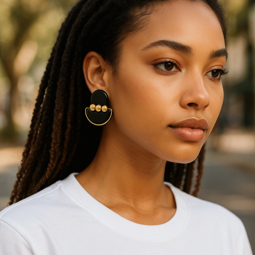 Miracle Dot clay earring
