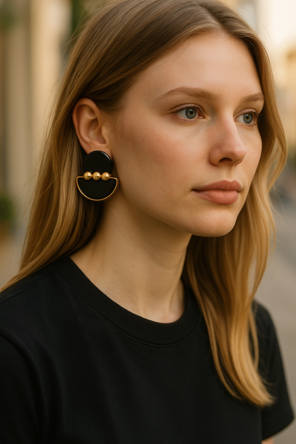 Miracle Dot clay earring